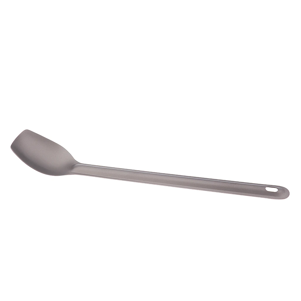 Titanium Long Spoon Outdoor Camping Cooking Utensils Ultralight Portable Storage Bag