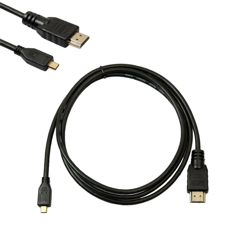 Высококачественный 1* Черный Micro HDMI к HDMI кабель 1080p 4K для Raspberry Pi 4 Модель B 1,5 m прочный практичный кабель