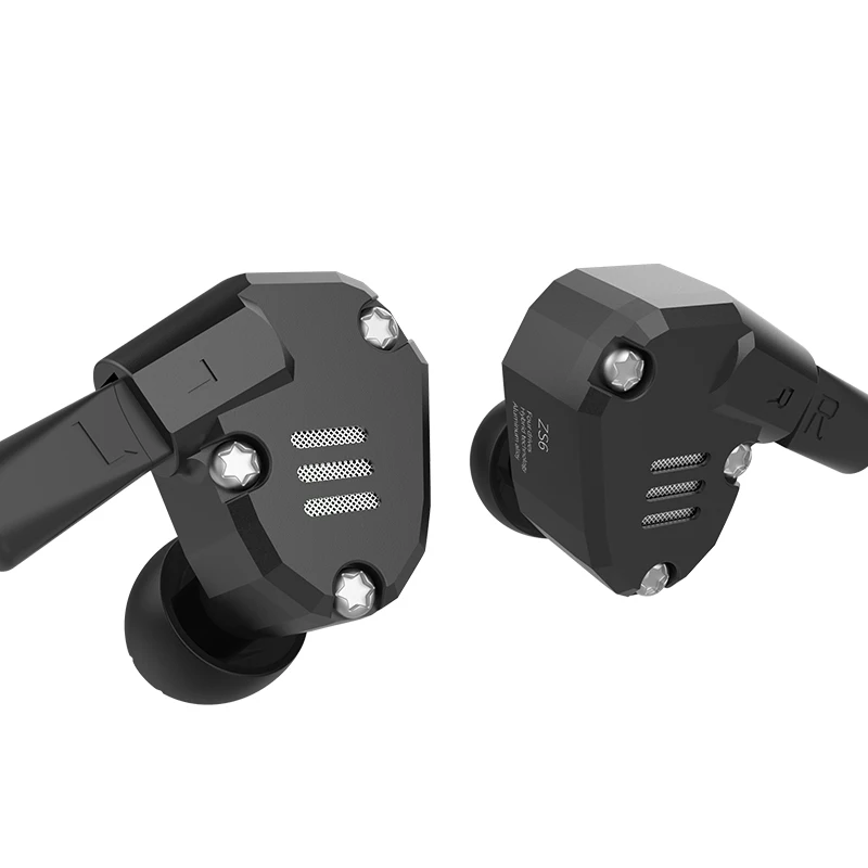 Günstige KZ ZS6 2DD + 2BA Hybrid In Ohr Kopfhörer HIFI DJ Monito Laufende Sport Kopfhörer Ohrstöpsel Headset Ohrhörer KZ ZS6 ZS10 ZS5 AS10 ES4