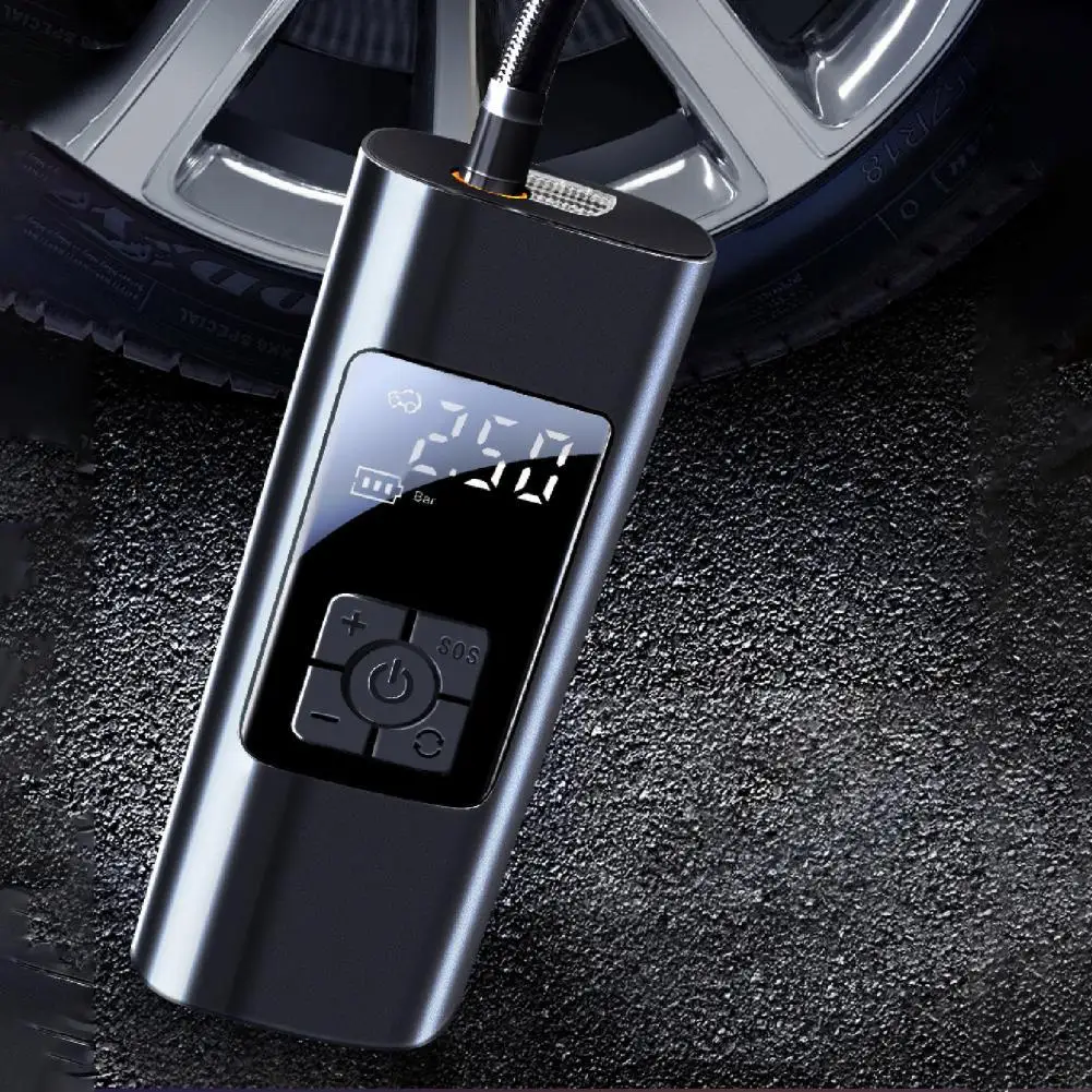 Inflator LCD Display Sturdy Fast Filling Portable Car Air Inflator Pump Air Compressor for Rubber Boat