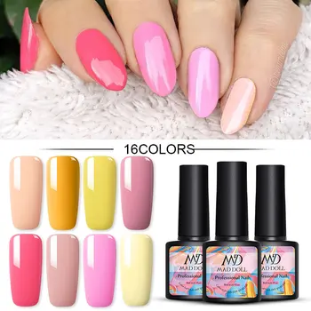 

MAD DOLL 8ml Orange Series Color Gel Polish Soak Off UV Gel Manicuring Nail UV Gel Polish Nail Art DIY Nail Art Design