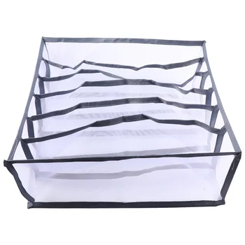 

1 Set of 3PCS Nylon Underwear Storage Box Compartments Bra Storage Case Flexible Underwear Organizer Box Multi-purpose Grids Sto