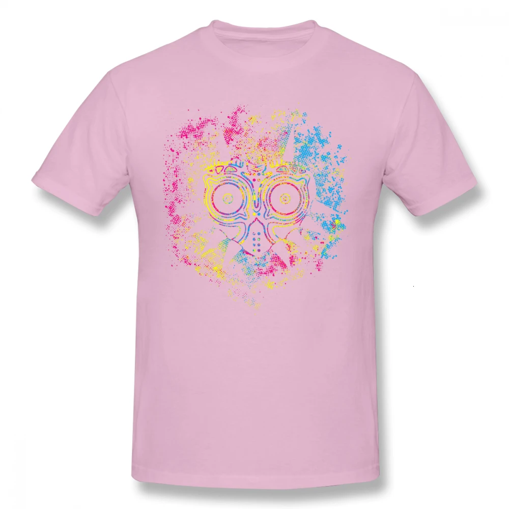 Pink Футболка one yona Majoras Mask, футболка Majoras Mask, Пляжная футболка с коротким рукавом, Мужская футболка из 100 хлопка с принтом, 6xl - Цвет: Pink