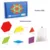 155 Pcs Wooden Pattern Blocks Set Geometric Shape Puzzle Kindergarten ...