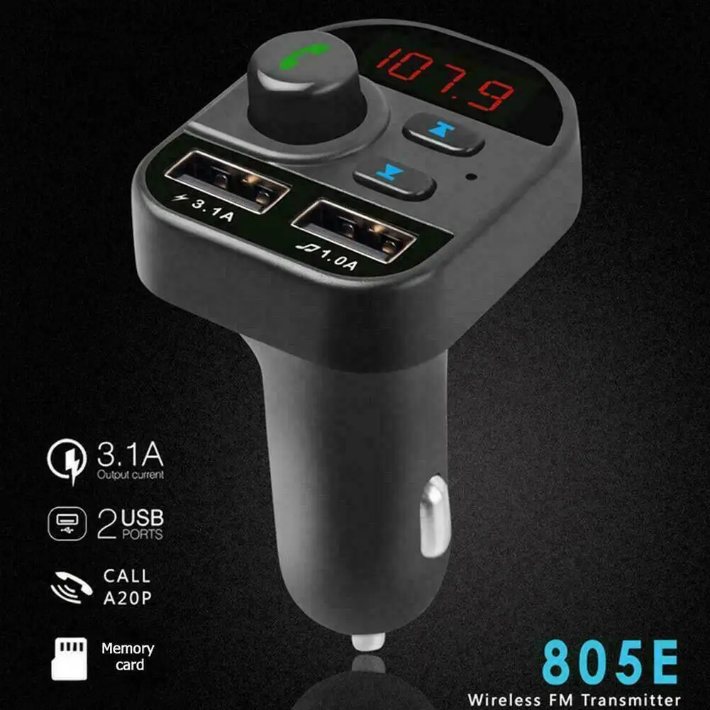 USB Bluetooth 5,0 автомобильный комплект 4.1A двойное зарядное устройство для телефона USB fm-передатчик беспроводной аудио приемник lcd цифровой дисплей напряжения