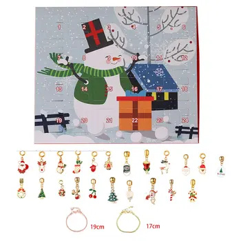 

DIY Christmas Advent Calendar Christmas Children Gift Box for Kids Fashion Jewelry Advent Calendars Charm Bracelets Necklace