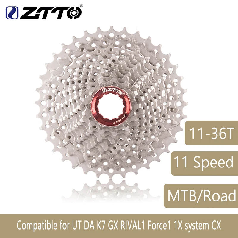 ZTTO Road Bike MTB 11 Speed Cassette 11S 36T Bicycle Parts Cassete Freewheel Sprocket Cog For UT DA K7 GX RIVAL1 Force1 1X 436g |