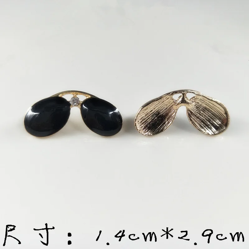 

30pcs 1.4*2.9cm Sunglasses clam glasses eye alloy accessories DIY handmade hair ornaments earrings clothes cases mobile phone