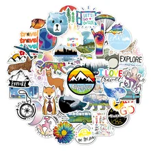 

10/30/50 PCS Camping Landscape Outdoor Travel Waterproof Stickers Aesthetic Cartoon Decals Diary Scrapbook Laptop Cute Sticker