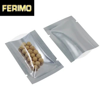

7*10cm Open Top Aluminum Foil / Clear Bag Heat Seal Vacuum Food Storage Packing Bag Plastic Packaging Pouch For Snack Sugar Tea