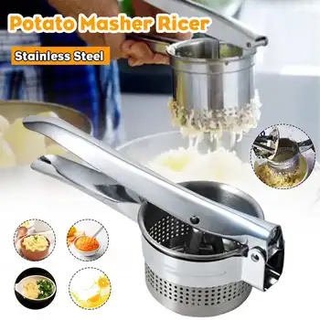 

Stainless Steel Mashed Potato Press Fruit Vegetable Press Squeezer Ricers Professional Kitchen Tools