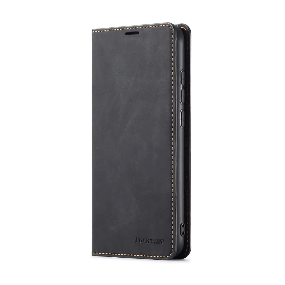 Кожаный флип-кошелек чехол для телефона для Xiaomi Redmi Note 8 7 Pro Чехол Магнитный чехол s Чехол для Xiaomi Redmi Note 8 чехол - Цвет: Черный