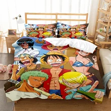 One Piece Bedding Set Japan Anime Game Figure Luffy 3D Printed Duvet Cover Sets Twin Queen King Single Size Bedclothes No Sheet