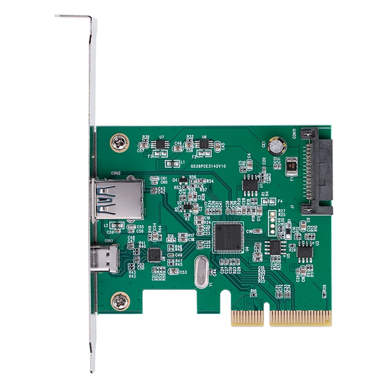 PCIE USB адаптер PCI-E USB 3,1 Gen 2 type-A+ type-c PCI Express хост-контроллер карта рейзер адаптер 10 Гбит/с ASM3142 чипы для ПК