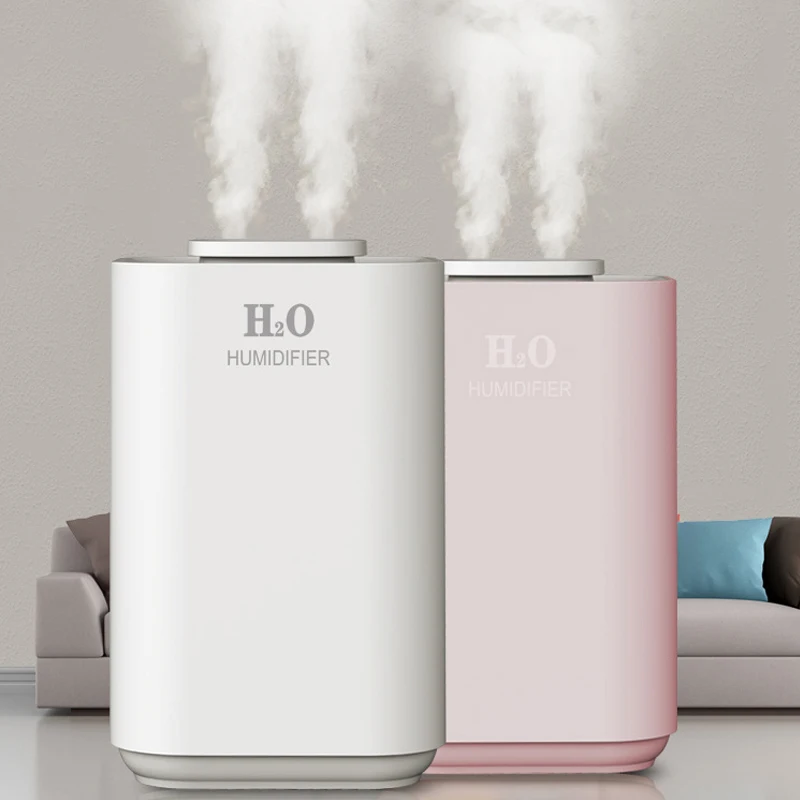 Double Spray Air Humidifier Large Fog Volume Office Home Room USB Aroma
