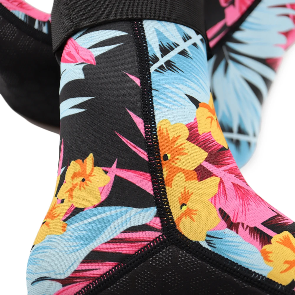 Women's 3MM Neoprene Printed Diving Socks Fashion Winter Free Warm Hexagonal Non-slip Scuba dive Swim Surf Equipment Long Socks