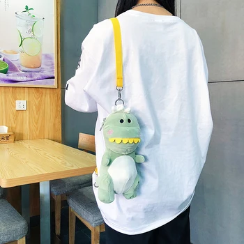 

Brand Originality Design Chic monster plush satchel Japanese soft sister retro shoulder chest bag student women's bag