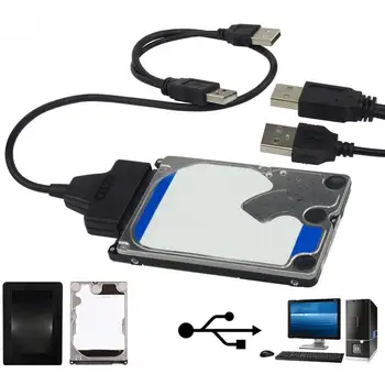 

2.5" 22P 2.0 USB to SATA Cable Serial ATA Adapter Computer Hard Driver Connection Cables For HDD/SSD Laptop Hard Drive