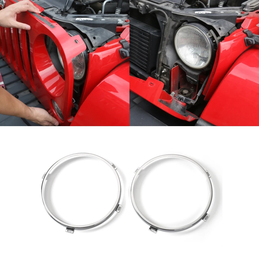 Headlight Mounting Bracket Head Lamp Holder For Jeep Wrangler Jk Jku