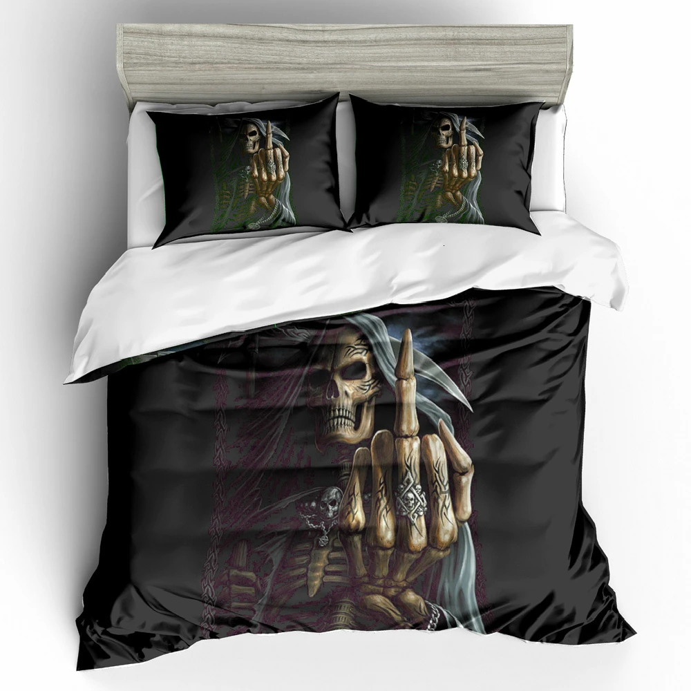 

Bedding Set 3D Printed Skull For Home Duvet Cover Set Queen King 12 Sizes With Pillowcase Bedding 3Pcs Bedclothes Home Textile