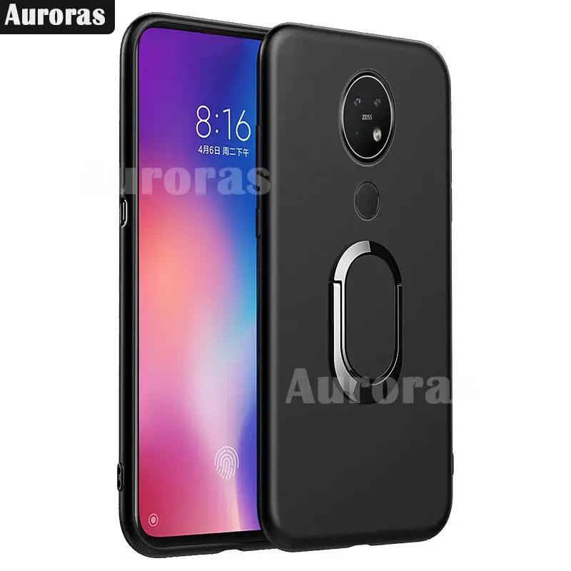 Auroras для Nokia 6,2 чехол Ультратонкий матовый мягкий чехол с магнитным кольцом для Nokia 7,2 мягкий чехол s
