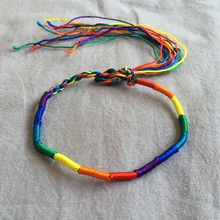 Abl226 (1), corda trançada de arco-íris novo, orgulho gay, lgbtq, orgulho gay, tecido, corda trançada, fio, amizade, casal