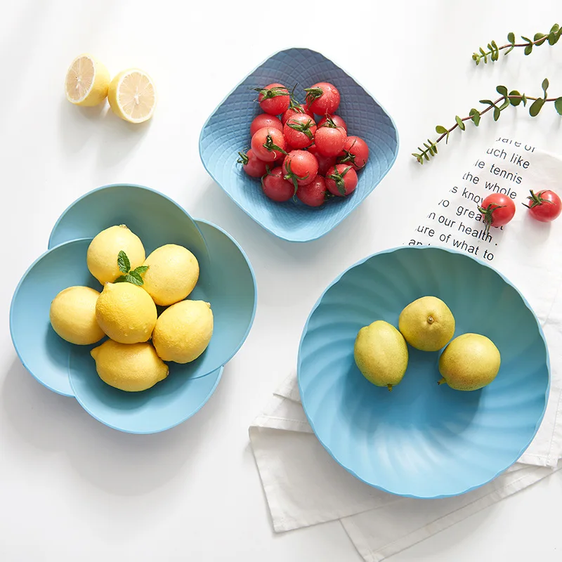 

Home Creative Fruit Tray Simple Multi-Function Plastic Candy Tray PP Thick Durable Environmental Protection Snack Tray