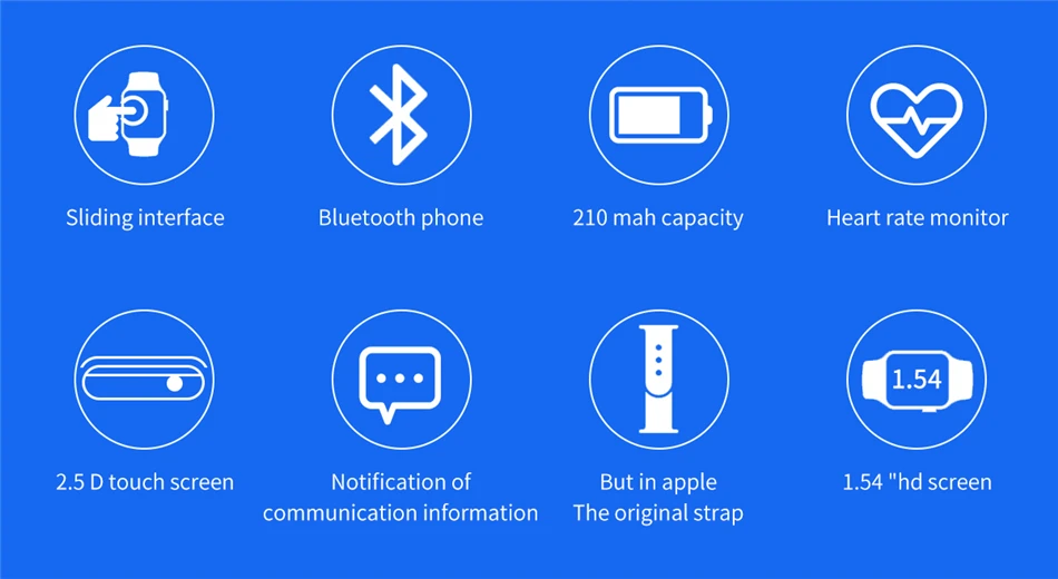 GEJIAN Смарт- часы с Bluetooth и функцией вызова, 1,54 дюймов, полный экран, сенсорный ЭКГ, монитор сердечного ритма, водонепроницаемые, шагомер, умные часы