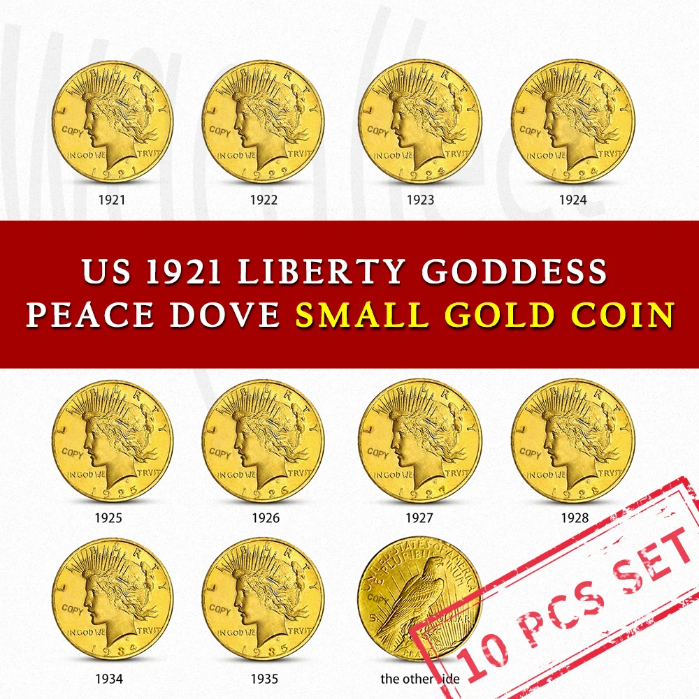 10 шт. комплект США голубь мира CoinCrafts дома деко Хобо искусство коллекция никель медь Liberty