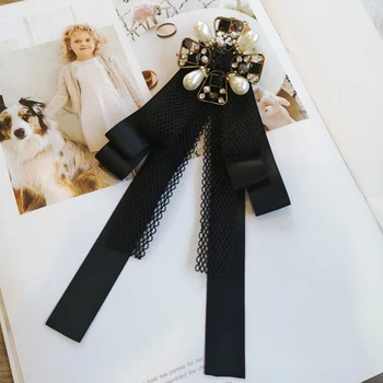 

England Vintage Women's Bow Tie solid bowtie fashion Student Hotel Clerk Waitress Neck tie shirt accessories free shipping