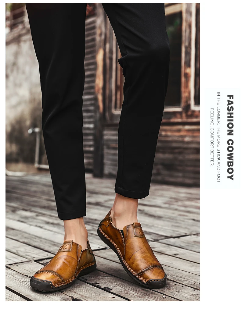 Spring New Comfortable Mens Casual Shoes Loafers Men Shoes Quality Leather Shoes Men Flats Moccasins Shoes