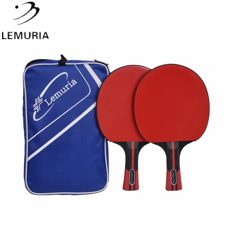 Lemuria 2pcs Table Tennis Racket Set Double Face Pimples In Rubber