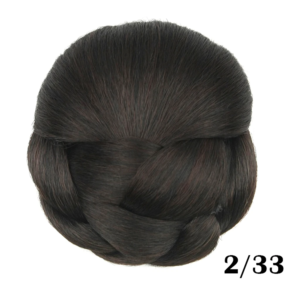 Soowee 6 цветов Синтетические волосы плетеный Chignon коричневый белый клип в пучок волос Для женщин пончик Женские аксессуары для волос ролика