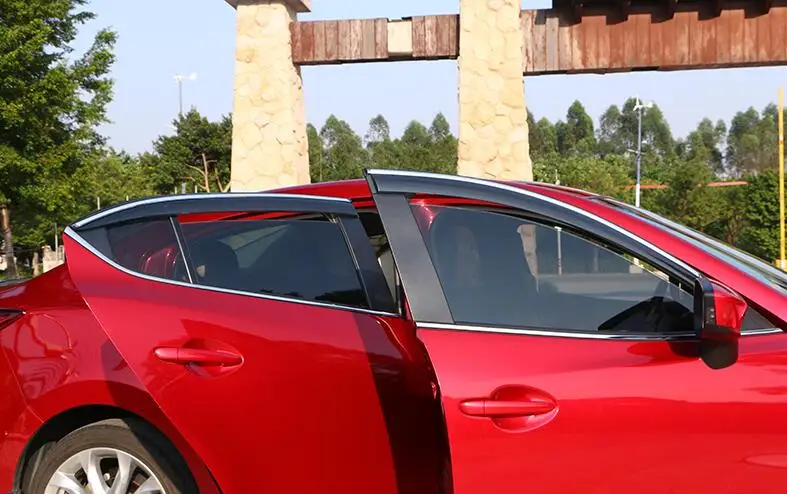 4 шт. для Mazda 3 Axela- солнцезащитный козырек от дождя оконный щит дефлектор защита тенты укрытия оконные козырьки автомобильный стиль
