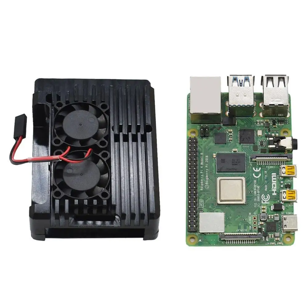 2G ram для Raspberry Pi 4 поколения Модель B Тип компьютерная макетная плата двойной экран 4K выход двухчастотный Wi-Fi Bluetooth - Цвет: Black