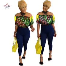 БРВ летнее африканская Дашики короткий топ с принтом без рукавов из хлопчатобумажной ткани африканская одежда для женщин WY2073
