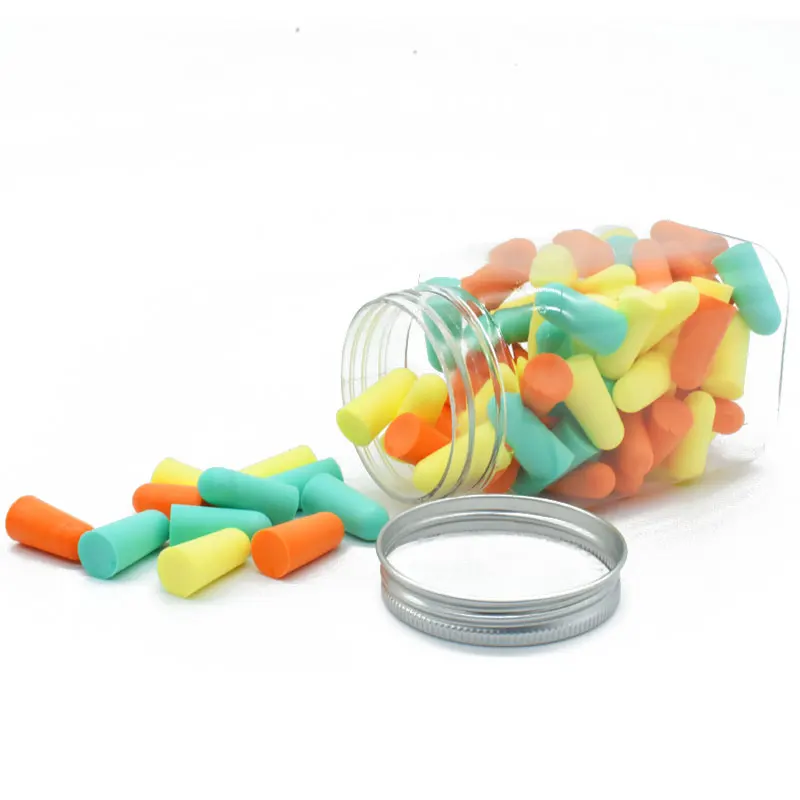 

30~80 Pairs Earplugs Bottled Soft Earplugs Cost-effective Used for studing,sleeping Noise Reduction 3-color mixed bottle