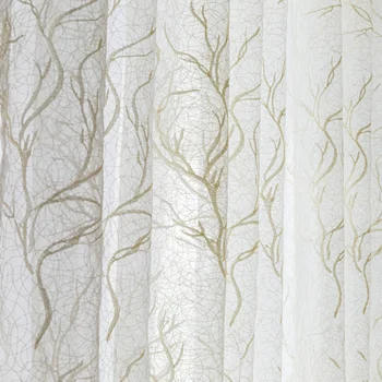 

Bird Nest Sheer Curtain for Living Room Delicate Embroidered Gauze Fabric Window Treatment Tende M156C