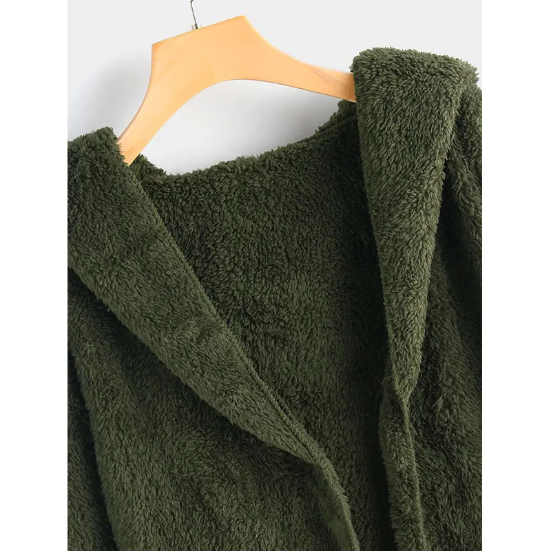 Very best  YONIS 2019 Spring Autumn Winter Women Winter Coat Hooded Lapel Collar Long Sleeves Side Pockets Swe