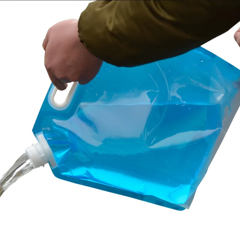 Bolsa de agua plegable para coche, contenedor de 10L para exteriores, Camping, senderismo, Picnic, Kit de emergencia