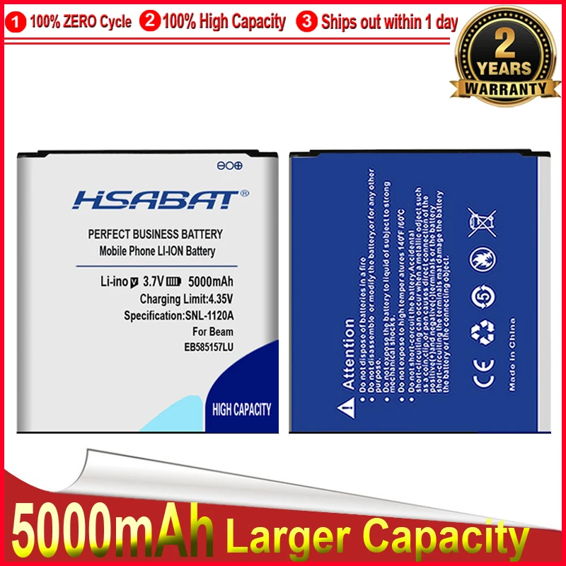 Аккумулятор EB585157LU 5000 мАч для Samsung Galaxy beam Win i8552 i8558 i8550 i869 i8530 E500 GT I8530 i437