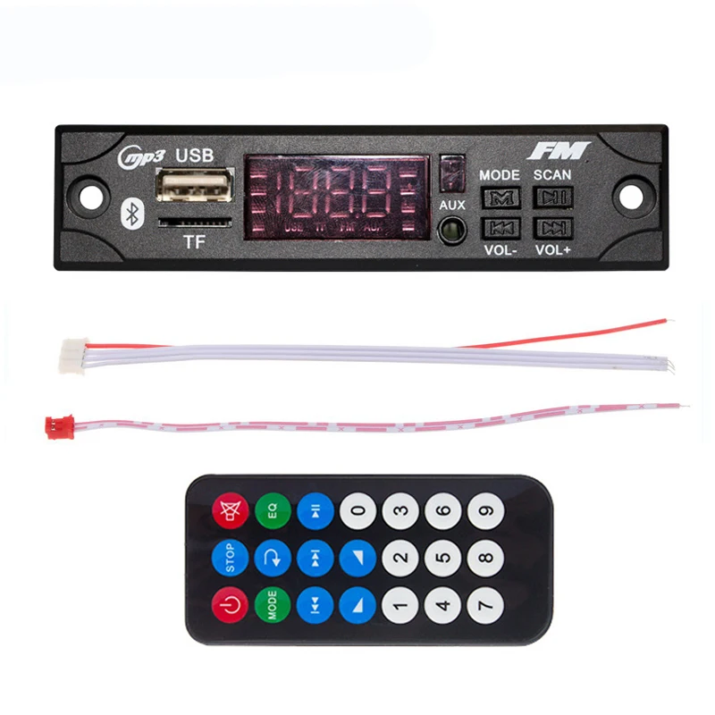 

Wireless Bluetooth Decoder Board Module MP3 WMA WAV AUX 3.5MM Car Audio MP3 Music Player USB TF FM Decoder Board With Remote