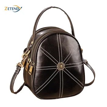 

Small Backpack Women Europe and America High Quality Fashion MINI Simple Casual Zipper Bag Multifunction Travel Handle Pocket