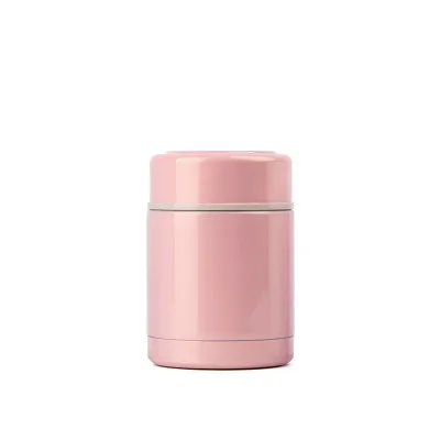 pink 400 мл 18/8 термос из нержавеющей стали контейнер для еды суп тушеный горшок с портативной сумкой сжигающий чайник офисный вакуумный Ланч-бокс - Цвет: pink