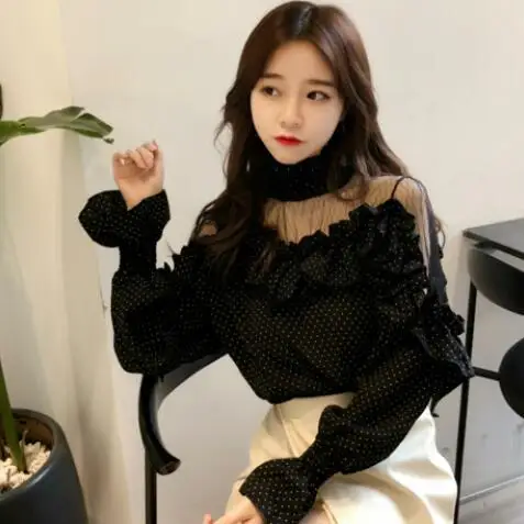 Новое поступление 2020 летние женские блузки с рюшами в Корейском стиле свободные