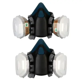 

Full Facemask Respirator Gas Mask Filter Dust Protective Facepiece For Paint