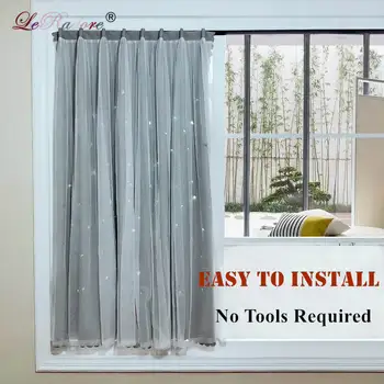 

LeRadore Installation Free Window Curtain For Living Room Bedroom Kitchen Window Home Good Window Treatments W200*L270cm
