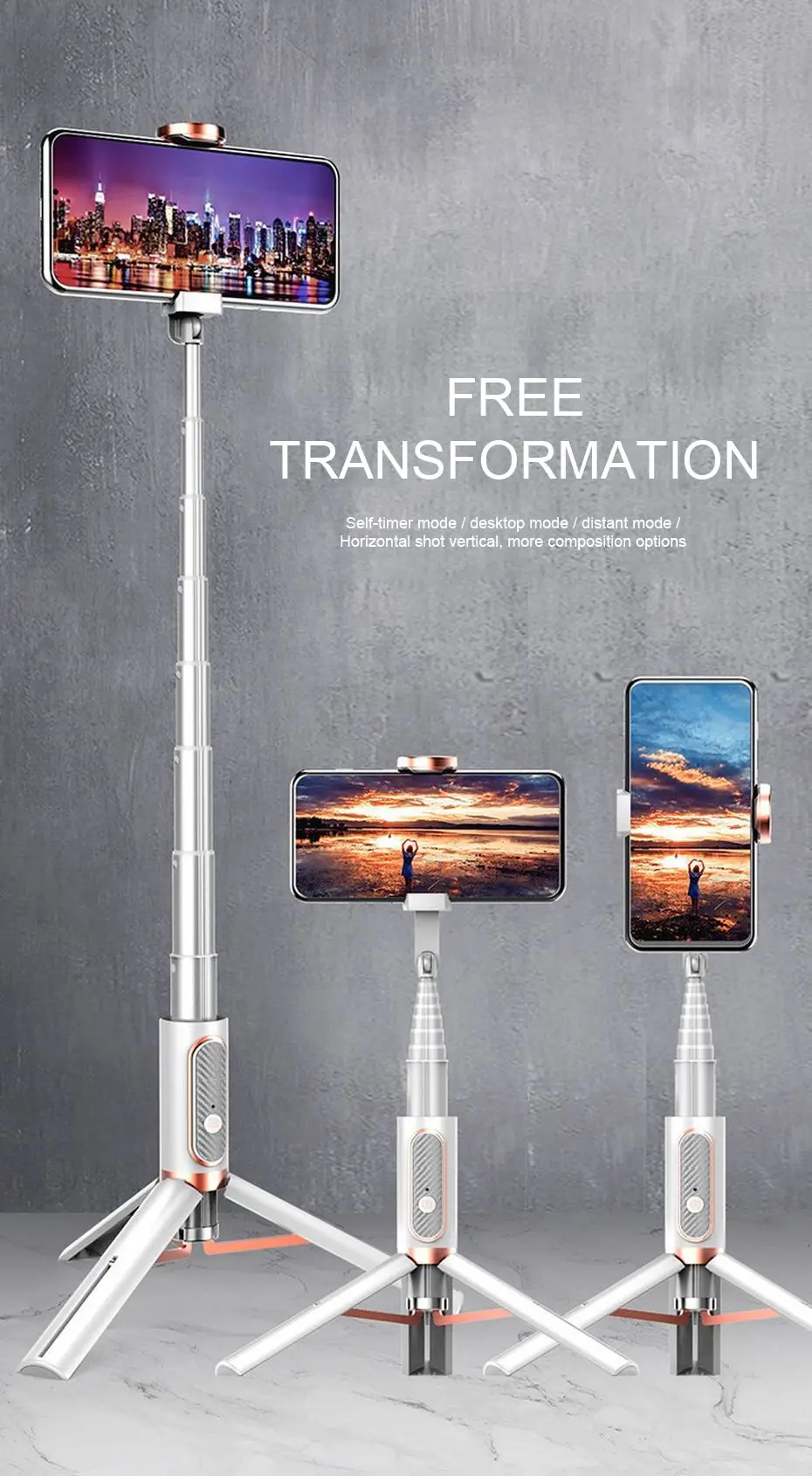 PINZHENG 3 в 1 селфи палка Bluetooth для IPhone huawei Xiaomi селфи палка Штатив Монопод универсальный выдвижной складной штатив