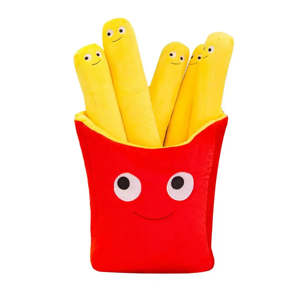 fries 3D 50 см Милая мультяшная выразительная пицца, подушки картофеля фри, креативная пицца фри Мягкие плюшевые игрушки, украшение дома - Цвет: fries