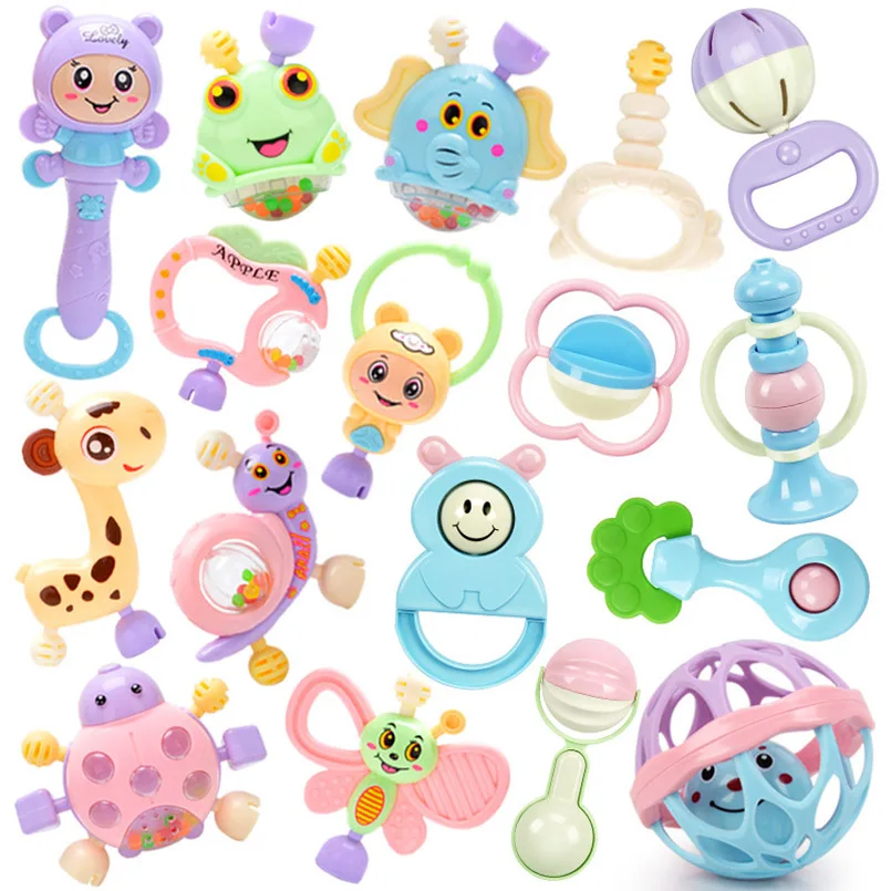 

baby toys animal Hand Hold Shaking Teether educational baby rattles muscial handing bell Ring Teether toy baby toys 0-12 months